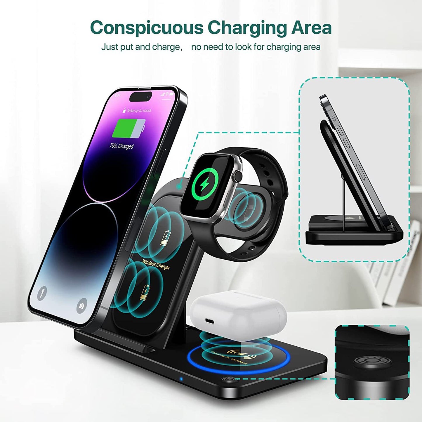 PowerHub 3 in 1 wireless charger 15W